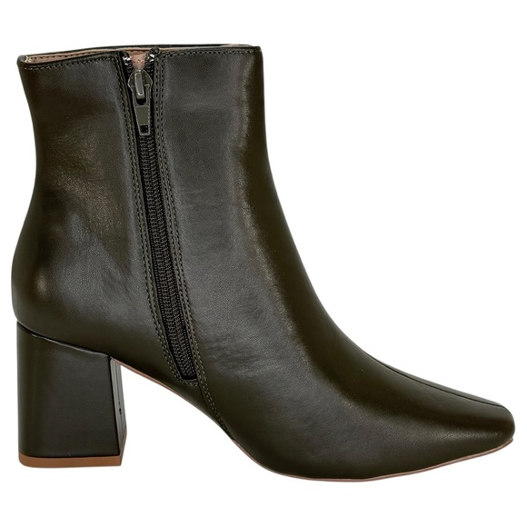 Journee Collection Haylinn Olive Green Faux Leather Womens Ankle Boots Size 6M - Picture 5 of 10